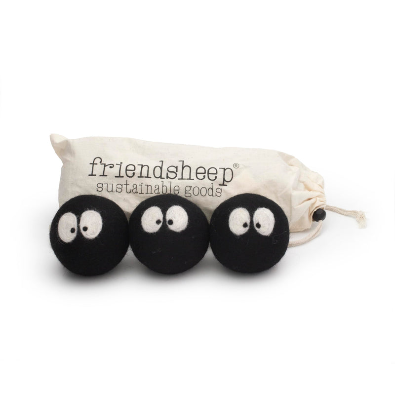 [Australia] - Wool Dryer Balls by Friendsheep 3 Pack XL Organic Premium Reusable Cruelty Free Handmade Fair Trade No Lint Fabric Softener Laundry Soot Sprites Trio 