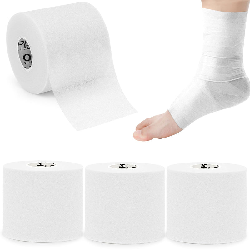 OK TAPE Pre Wrap Tape (4-Rolls, 120 Yards) - Athletic Foam Underwrap for Sports, Protect for Ankles Wrists Hands and Knees, 2.75 Inches - White 2.75 Inch x 30 Yards