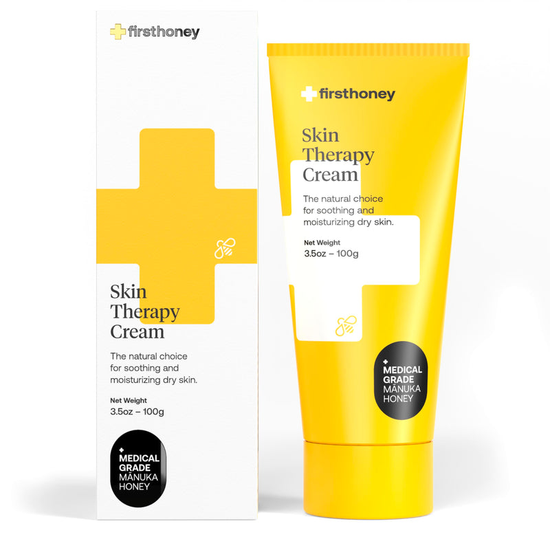 [Australia] - FIRST HONEY¬Æ Manuka Honey Cream for Dry & Itchy Skin | Fast Relief for Eczema, Rosacea, Psoriasis, & Dermatitis | Natural & No Fillers | Safe for Babies & Toddlers | 3.5 oz 3.5 Ounce 
