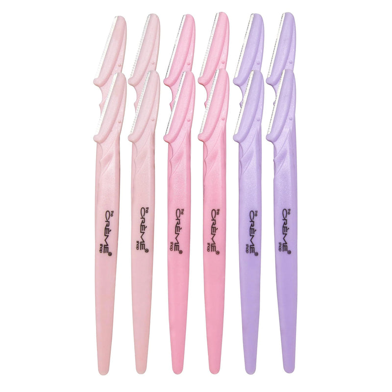 [Australia] - The Crème Shop Flawless Finish Precision Razors | Dermaplaning Tool for Face | Face Razors for Women | Stocking Stuffers for Women (Pack of 12) 