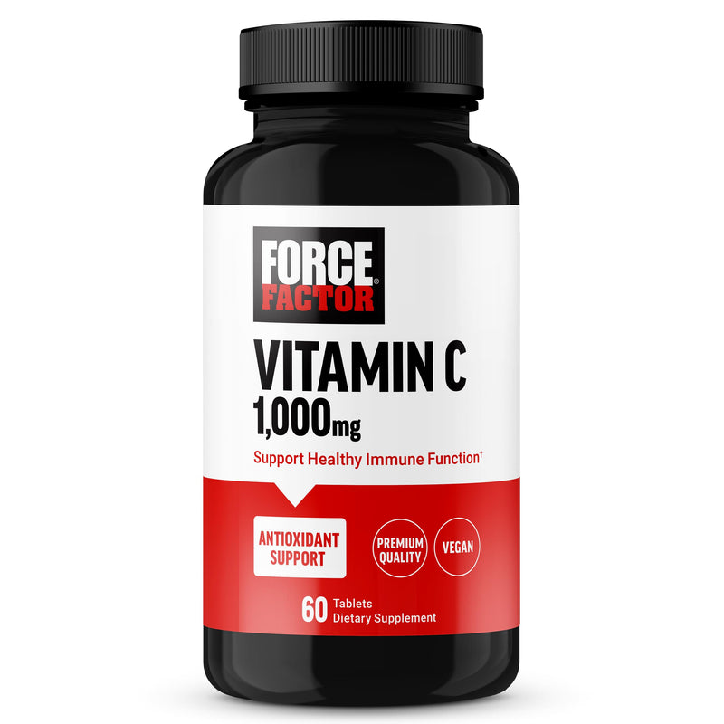 Force Factor Vitamin C 1000mg Immune Support Supplement | Vitamin C Supplement Immunity Vitamins Plus Antioxidant Support, Premium Quality, Vegan, 60 Vitamin C Tablets