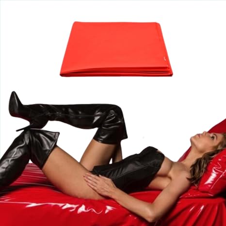 [Australia] - BDSM Waterproof Adult Sex Bed Sheets, Oil Resistant Bed Sheet for Adult Wet Play, Fetish Sex Play BDSM Accessory Bedroom Cover Sex Furniture for Couples (Red) 