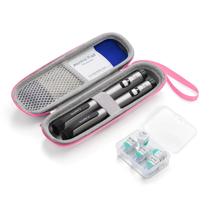 [Australia] - Insulin Cooler Travel Case, Portable Insulin Travail Case, Insulin Cooling Case Insulated Organizer for Insulin Pens (Pink) Pink 