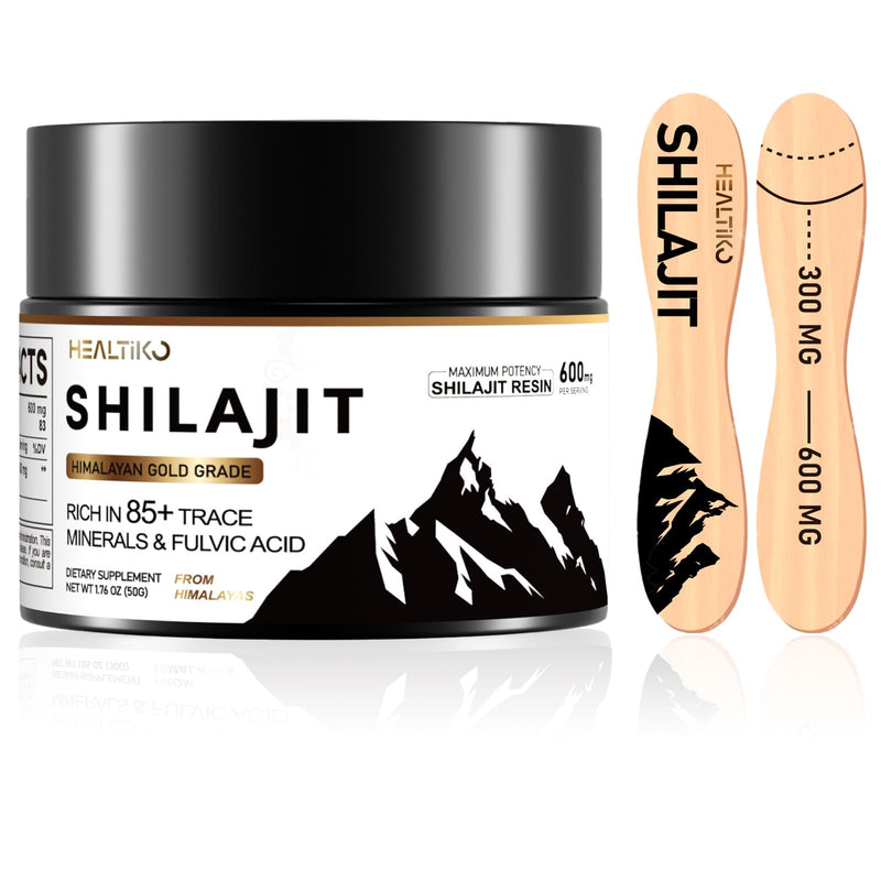 [Australia] - Shilajit Pure Himalayan Organic Shilajit Resin - 600mg Maximum Potency Gold Grade Shilajit Natural Authentic with 85+ Trace Minerals & Fulvic Acid for Energy & Immune Support, 50 Grams (1 Pack) 1.76 Ounce (Pack of 1) 