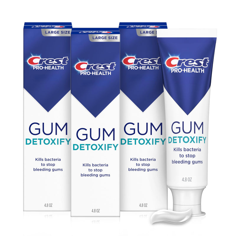 [Australia] - Crest Pro-Health Gum Detoxify Deep Clean Toothpaste, 4.8 oz Pack of 3 - Anticavity, Antibacterial Flouride Toothpaste, Clinically Proven, Gum and Enamel Protection, Plaque Control 