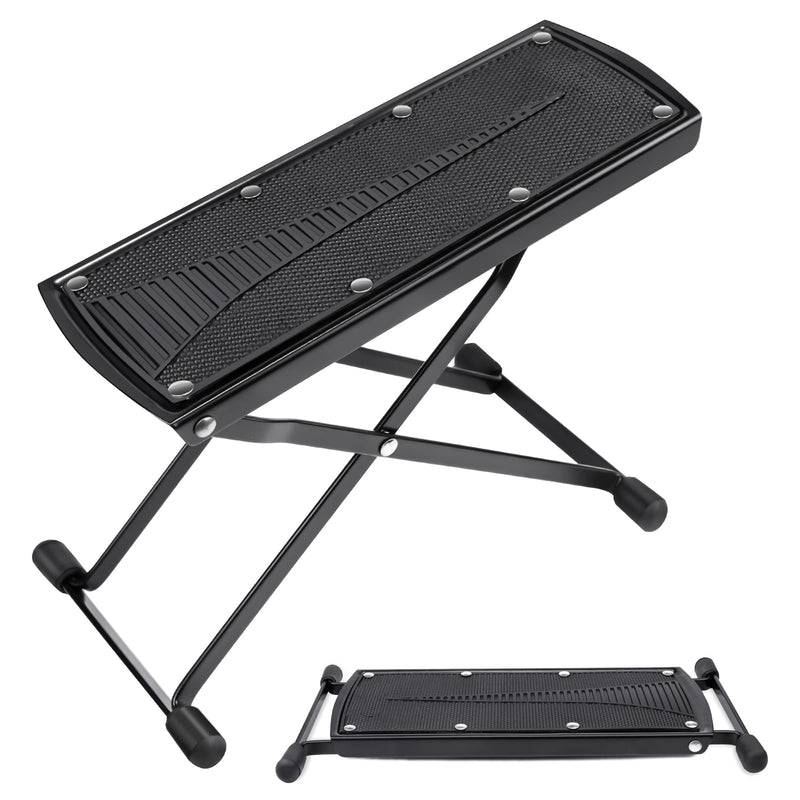 [Australia] - Subay Pedicure Foot Rest, 6 Heights Adjustable Foot Stand for Pedicure, Foldable Non-Slip Pedicure Stand for Easy At Home Pedicures, No More Bending or Stretching Pedicure Stool Tool for Home Foot Spa Black 