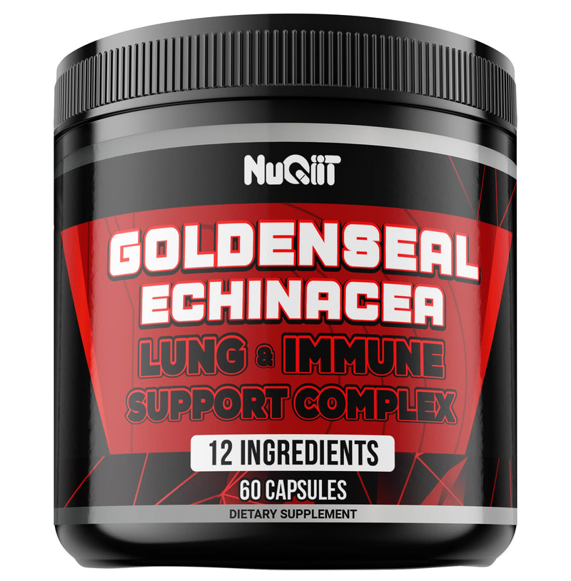 [Australia] - 1000mg Goldenseal Root Capsule with Echinacea, Panax Ginseng Root, Immune Support Complex as Elderberry, Garlic Bulb - 60 Capsules - Digestive Health, Body Balance & More - Goldenseal Root Powder 