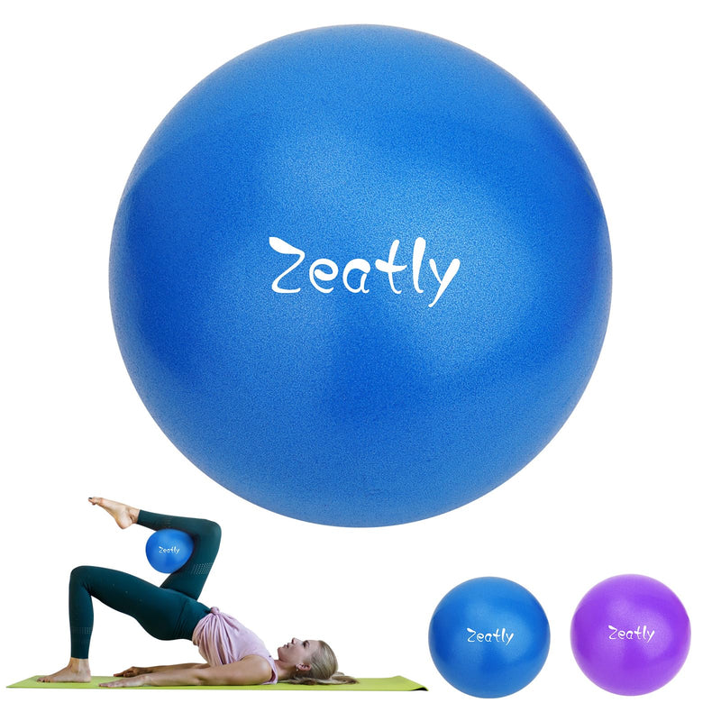 [Australia] - 9 Inch Mini Exercise Ball for Pilates, Yoga, and Core Training, Small Exercise Ball with Pump, Guide for Physical Therapy, Balance, Stability, and Stretching, Ideal for Home land Office Fitness blue 