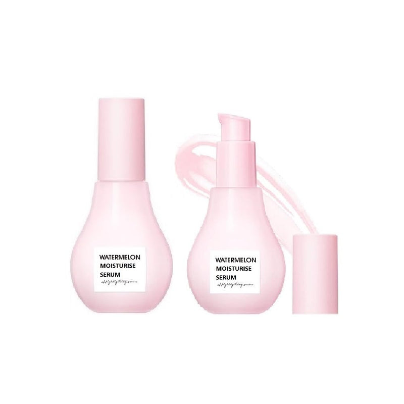 2 Pcs Watermelon Moisturizer Glow Priming Serum,Hydrating & Brighten with Hyaluronic Acid Lightweight Facial Serum.