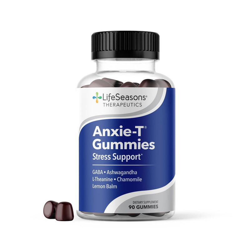 [Australia] - Anxie-T - Stress Relief Gummy - Vitamin Supplement for Mood & Mental Focus Support - Feel Calm and Relaxed - Rapidly Eases Tension - Ashwagandha, GABA & L-Theanine - 90 Gummies 90 Count (Pack of 1) 