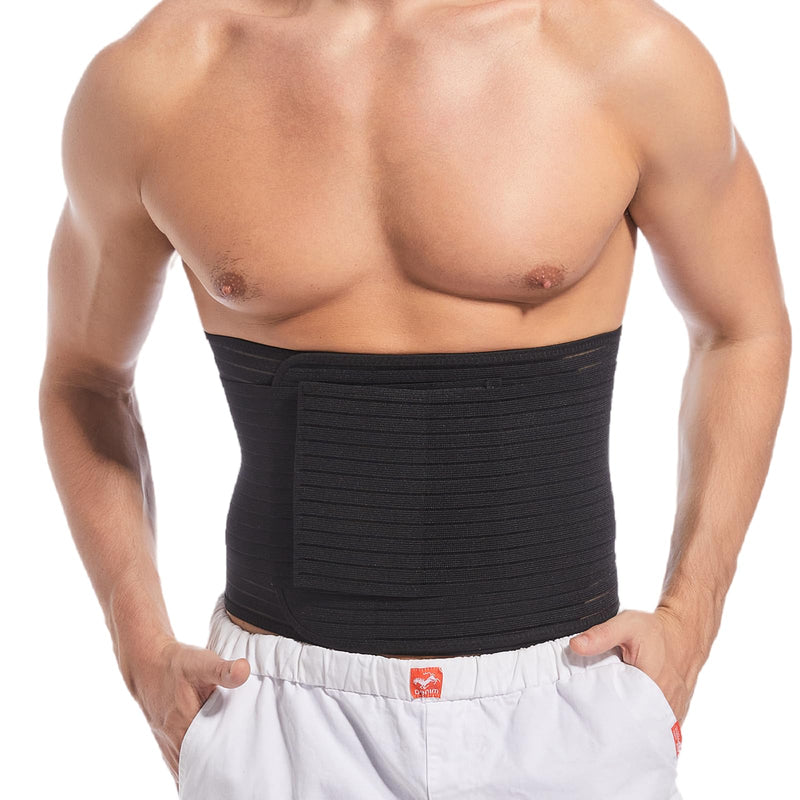 [Australia] - Women/Men Abdominal Binder for Post Surgery, Postpartum Belly Band for Postpartum Moms, Optimal Support for Rapid Recovery (Black, Large) Black 