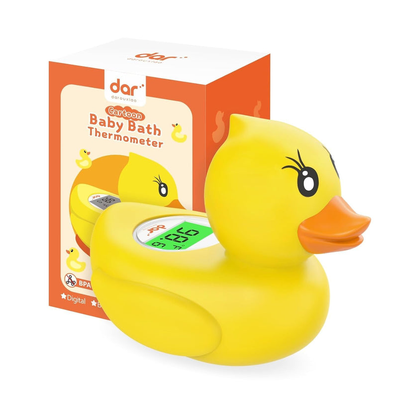 [Australia] - Baby Bath Thermometer, Digital Water Temperature Thermometer with 3 Color Backlit and Temperature Warning, Safety Bath Tube Thermometer Floating Toy for Infant, Toddler (Yellow Duck) Yellow Duck 
