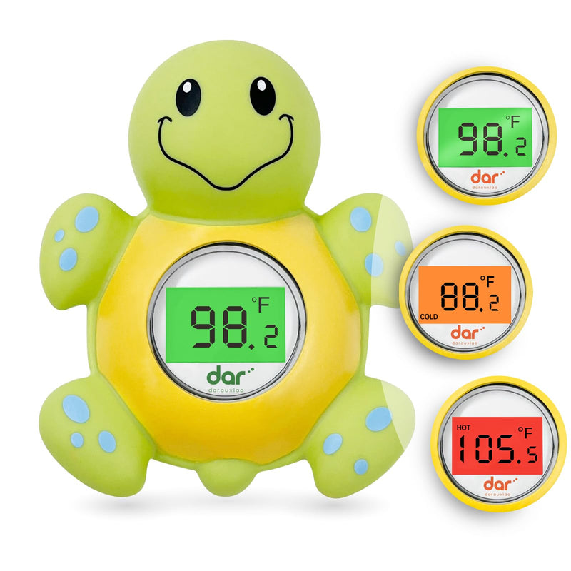 [Australia] - Baby Bath Thermometer, Digital Water Temperature Thermometer with 3 Color Backlit and Temperature Warning, Safety Bath Tube Thermometer Floating Toy for Infant, Toddler Green tortoise 
