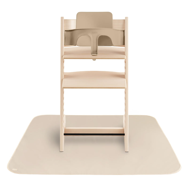 [Australia] - mushie Baby Splat Mat 42.5x42.5 Inch (Fog) | Water Resistant for Under High Chair and Infant Play Fog 