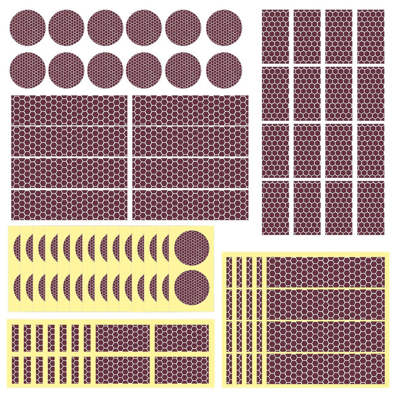 [Australia] - 60 Pcs Matches Striker Paper with Adhesive, 20 Pcs 1” Circle, 20 Pcs 2” x .5” Rectangle and 20 Pcs 1” x .5” Rectangle Matches Strip Stickers for Jars of Matches, Fireplace Match, Candles Boot Red 