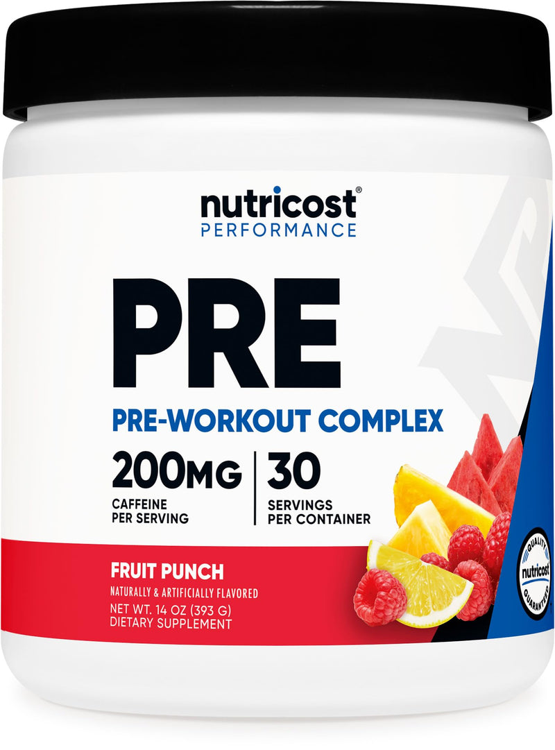 [Australia] - Nutricost Pre-Workout Complex Powder (30 Servings, Fruit Punch) - with Beta-Alanine, Taurine & Amino Acids 13 Ounce (Pack of 1) 