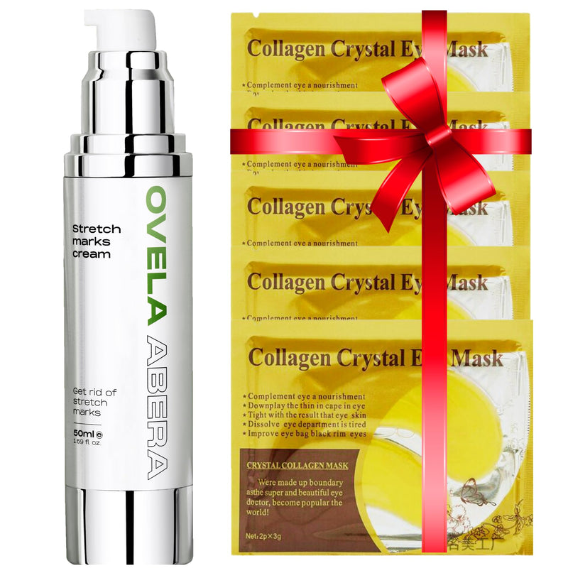 [Australia] - Abera Ovela Maternity Stretch Mark Cream with Eye Mask for Pregnancy and Weight Fluctuations, Stretch Mark Treatment Pregnancy Must Haves, Deep Stretch Mark Removal, All Skin Types, 1.69 fl oz 