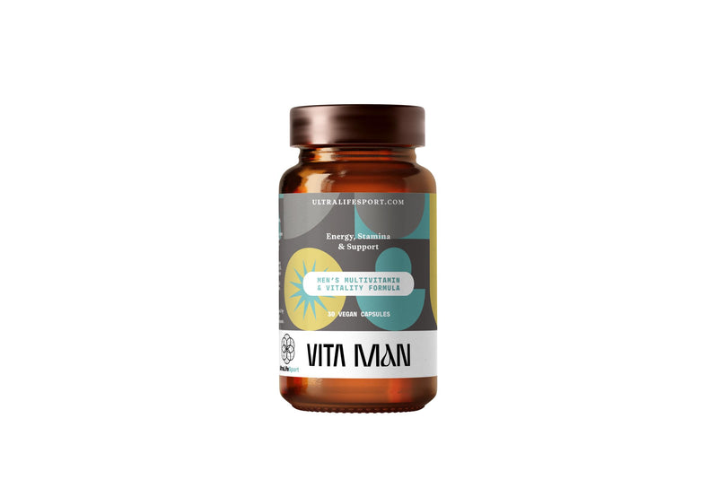 Ultra Life Sport - VITA Man Premium Men's Multivitamin - 30 Capsules | Daily Vitamins for Men with Vitamin E, K2 MK-7 & B Vitamins for Maximum Absorption, 100% Vegan, Organic, Non-GMO, Gluten Free