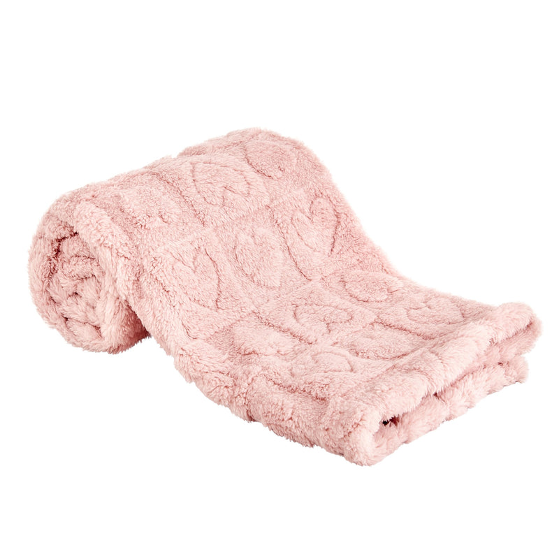 [Australia] - Fleece Baby Blanket Heart Checkered Blanket, Ultra Soft Cozy Baby Blankets for Girls Boys, Fluffy Infant Toddler Newborn Receiving Blankets for Crib Stroller 30”×40” (Light Pink) Light Pink 30"x40" 
