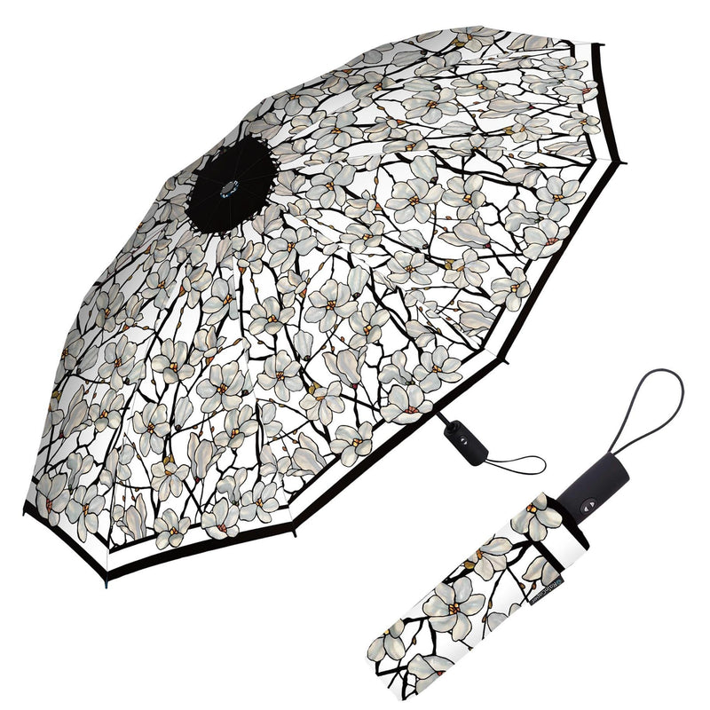 Folding Travel Umbrellas Louis Tiffany "Magnolia"