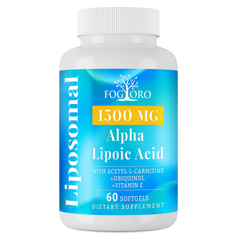 [Australia] - Alpha Lipoic Acid 1500 mg-Liposomal ALA Supplement for Cellular Energy Production,Lipid Metabolism,Free Radical Scavenger,60 Softgels 60 Count (Pack of 1) 