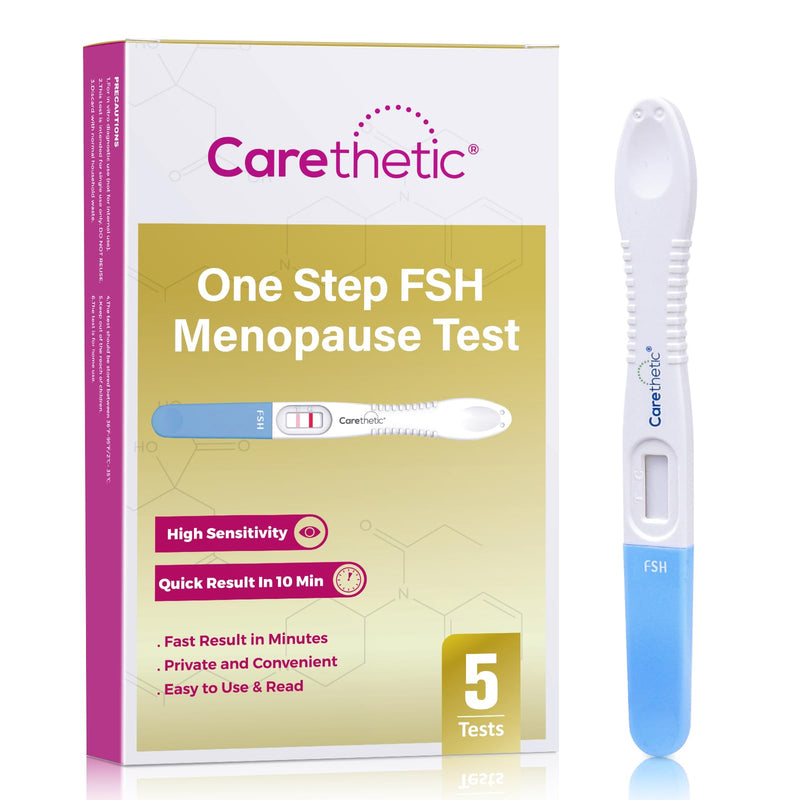 [Australia] - [5 Pack] Carethetic FSH Menopause Test Kit - Midstream at-Home Menopause Test, High-Sensitivity FSH Detection for Perimenopause & Fertility Monitoring 