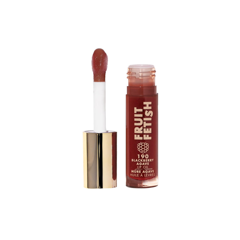 Milani Fruit Fetish Lip Oil, Tinted Hydrating Lip Gloss - Blackberry Agave | Delivers Intense Hydration, Glossy Color & A Hint Of Flavor. Made W/ Vitamin E. Vegan & Cruelty-Free. Non Sticky Clear Shine 190 - Blackberry Agave