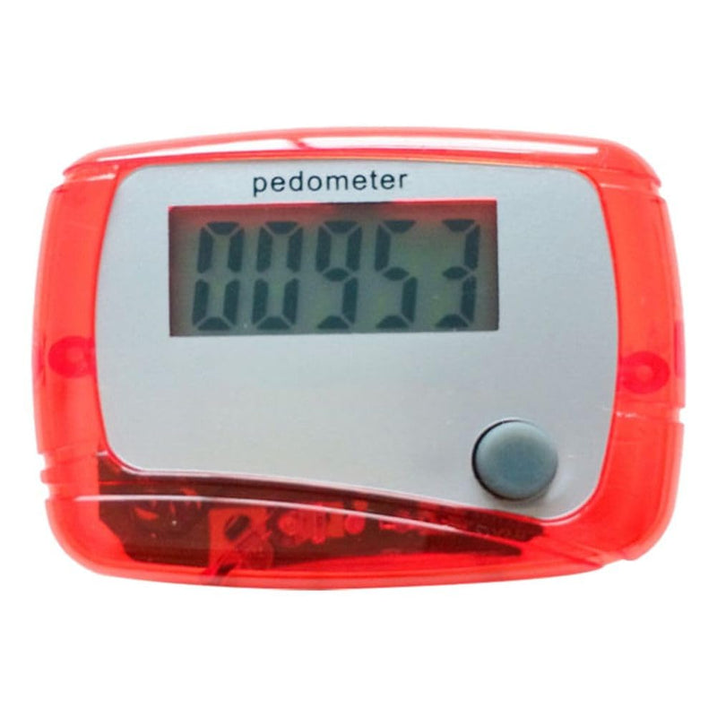 [Australia] - Red Portable Counter Mini Digital LCD Pedometer Sports Walking Running Step Counter Meter Walking Distance Miles, Calorie Counter, Daily Target Monitor, Exercise Time Pedometers 