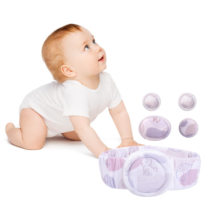 Umbilical Hernia Belt Baby, Baby Belly Button Band, Newborn Adjustable Navel Band, Adjustable Newborn Belly Support Band Wrap, Infant Umbilical Hernia Belt Wrap Truss with 4 Hernia Packs(Large) Lightpink One Size