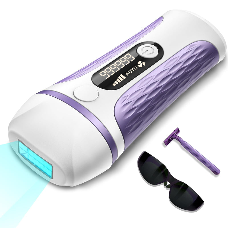 [Australia] - IPL Laser Hair Removal Device Permanent for Women & Men, 999,999 Flashes Safe Effective Lasting Hair Remover, Alternative to Salon, for Face Arms Armpit Legs Bikini Area Whole Body Home Treatment 