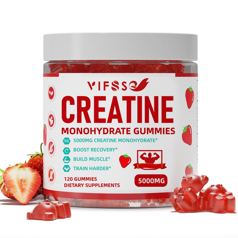 [Australia] - Creatine Monohydrate Gummies 5 g for Men & Women, 120 Sugar Free Gummies with 200 Mg Magnesium Glycinate, 200 Mg L-Threonate for Muscle Support, Energy Boost 120 Count (Pack of 1) 