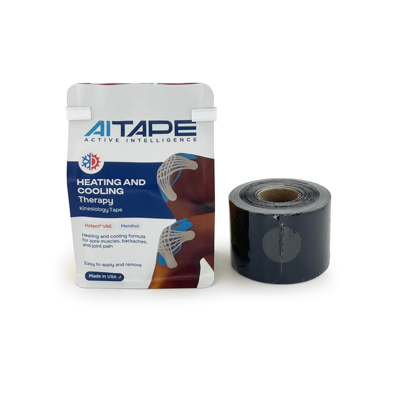 AI Tape Heating & Cooling Therapy – Dual Action Kinesiology Tape with Menthol for Muscle & Joint Pain Relief | Precut Athletic Tape for Back, Shoulder, Knee, Recovery – 20 Strips