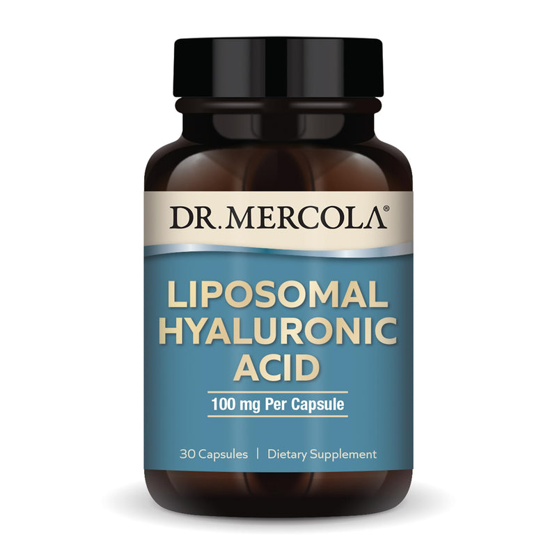 [Australia] - Dr. Mercola Liposomal Hyaluronic Acid, 30 Servings (30 Capsules), 100 mg Per Capsule, Dietary Supplement, Promotes Skin Appearance, Non-GMO 