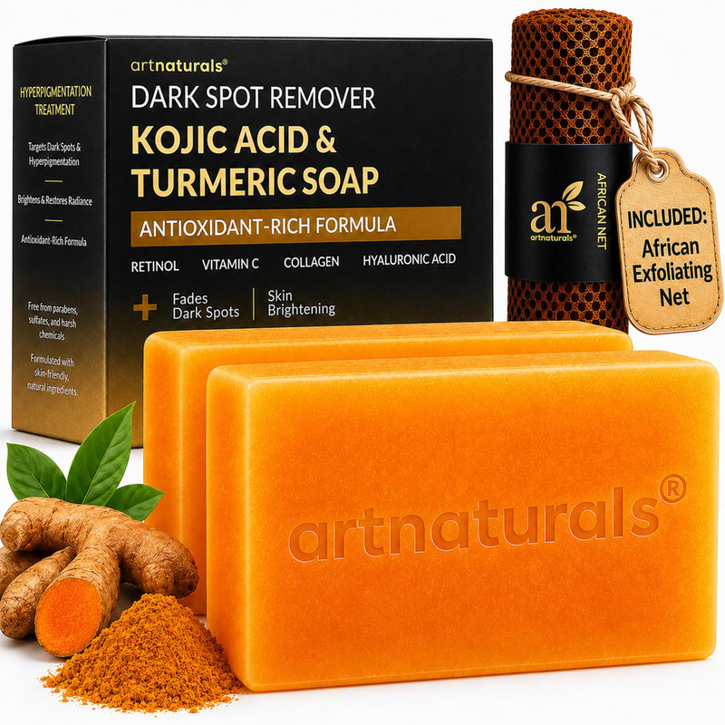 ArtNaturals Kojic Acid Soap with African Net Sponge, 2 Pack