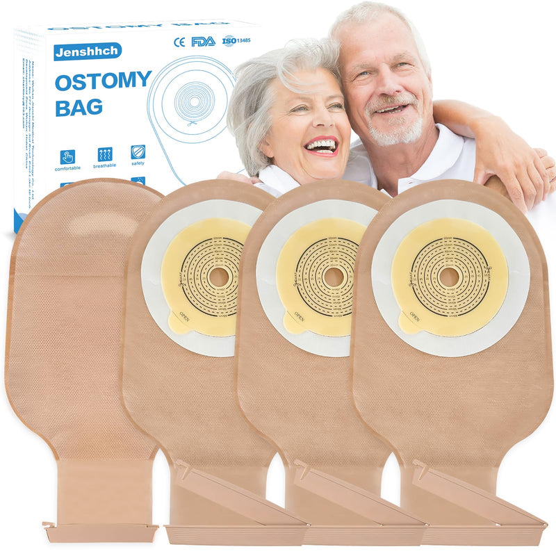 [Australia] - 22 PCS Colostomy Bags, One Piece Drainable Ostomy Pouch for Adult with Closure Ostomy Bag with 4 Tail Closure Clips Ostomy Supplies for Stome Care Colostomy Supplies Ileostomy Supplies 