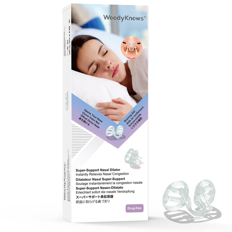 [Australia] - WoodyKnows Super-Support Nasal Dilator, improves sleep and sports airflow, nasal congestion and nose-related snoring aid (Trial XS/S/M/L) Trial 