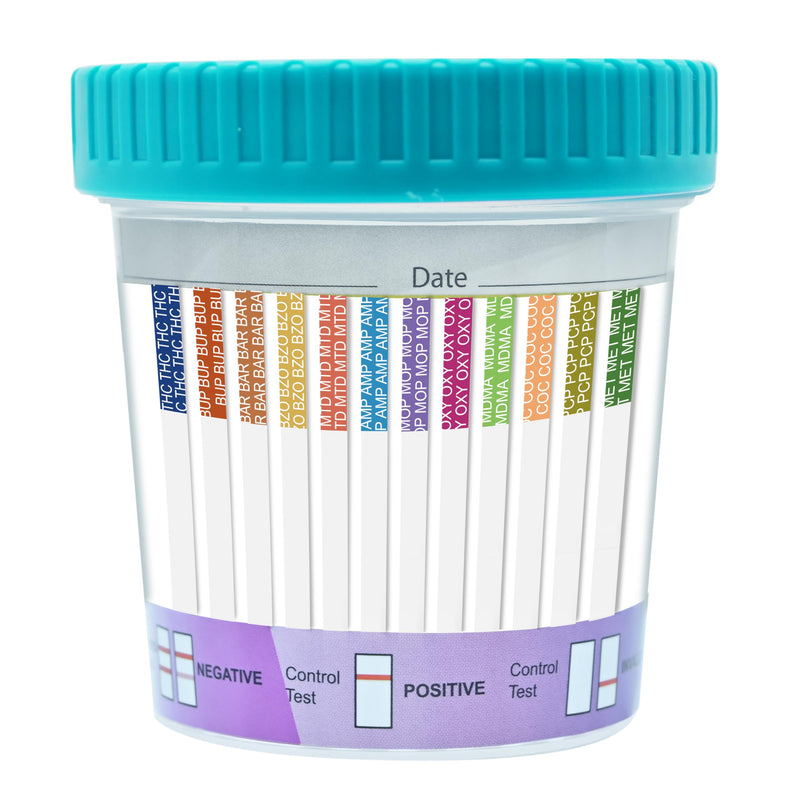 [Australia] - 12 Panel Multi-Drug Urine Test Kit, Compact Cup for Home Rapid Test (MTD, MDMA, THC, BUP, BAR, BZO, MTD, AMP, MOR, OXY, COC, MET), 99% Accurate Results in 5 Minutes, 6PACK 