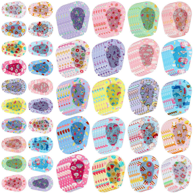 [Australia] - 100 Pcs Adhesive Eye Patches for Kids Girls Cute Toddler Eye Patch Bulk Colorful Breathable Lazy Patch Cartoon Adhesive Bandages for Children Baby Light Blocking, 20 Styles, 3 x 2 Inches 100 