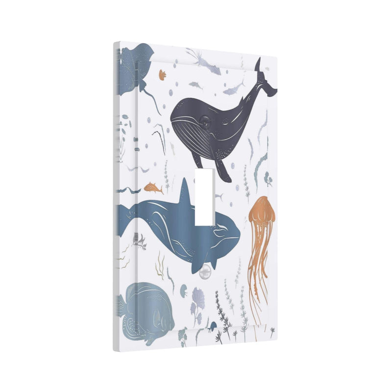 [Australia] - Kids Sea Animal Decorative 1 Gang Single Toggle Light Switch Covers Decorative Wall Plate Switchplate Electrical Faceplate for Nursery Kidsroom Bedroom Decor 1-Gang 1 Toggle Kids Sea Animal Decorative 