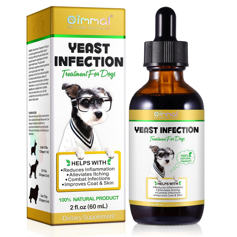 ALIVO Yeast Infection Treatment for Dogs, Natural Yeast Infection Treatment Supports Dog Itch Relief, Dog Ear Infection, Dog Allergy Relief, Pet Supplies Dog Herbal Supplement, Bacon Flavor - 2 oz 2 Fl Oz - PawsPlanet Australia