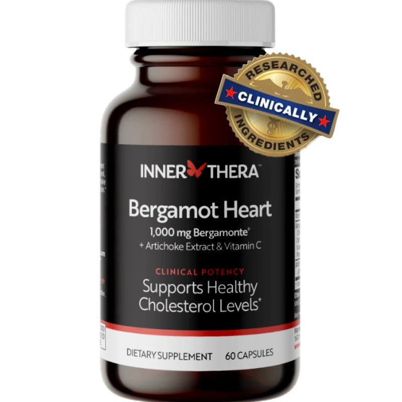 [Australia] - 1000mg Extra Strength Citrus Bergamot Supplement, Patented Bergamonte®, Clinically Proven, Supports Healthy Cholesterol, Formulated with Vitamin C and Artichoke Extract, 60 Capsules 