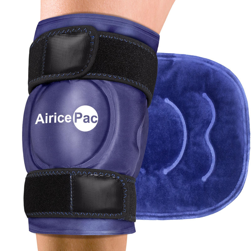 [Australia] - Ice Pack for Knee Pain Relief, Reusable Gel Ice Wrap for Injuries, Swelling, Knee Replacement Surgery, Cold Compress Therapy for Arthritis, Meniscus Tear and ACL, Blue BLUE 1 PACK 1.0 