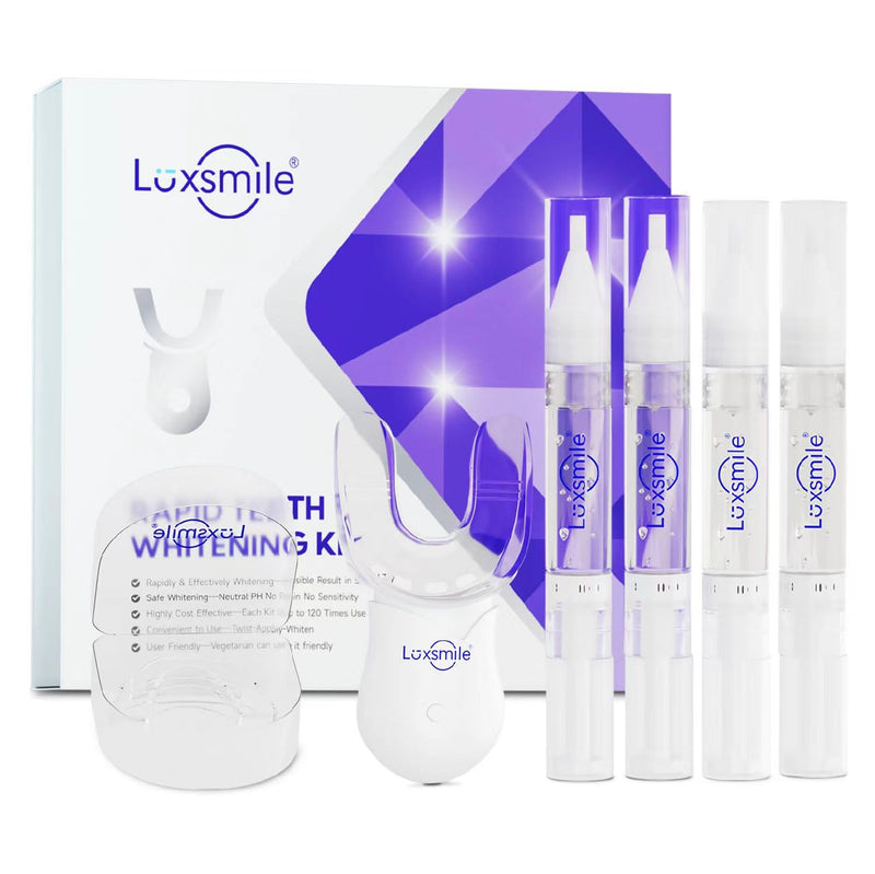 [Australia] - Teeth Whitening Kit with LED Light Pro Teeth Whitener Combo for Efficient Sensitive Teeth Whitening, 4 Teeth Whitening Gel Pens & 2 Mouth Trays 
