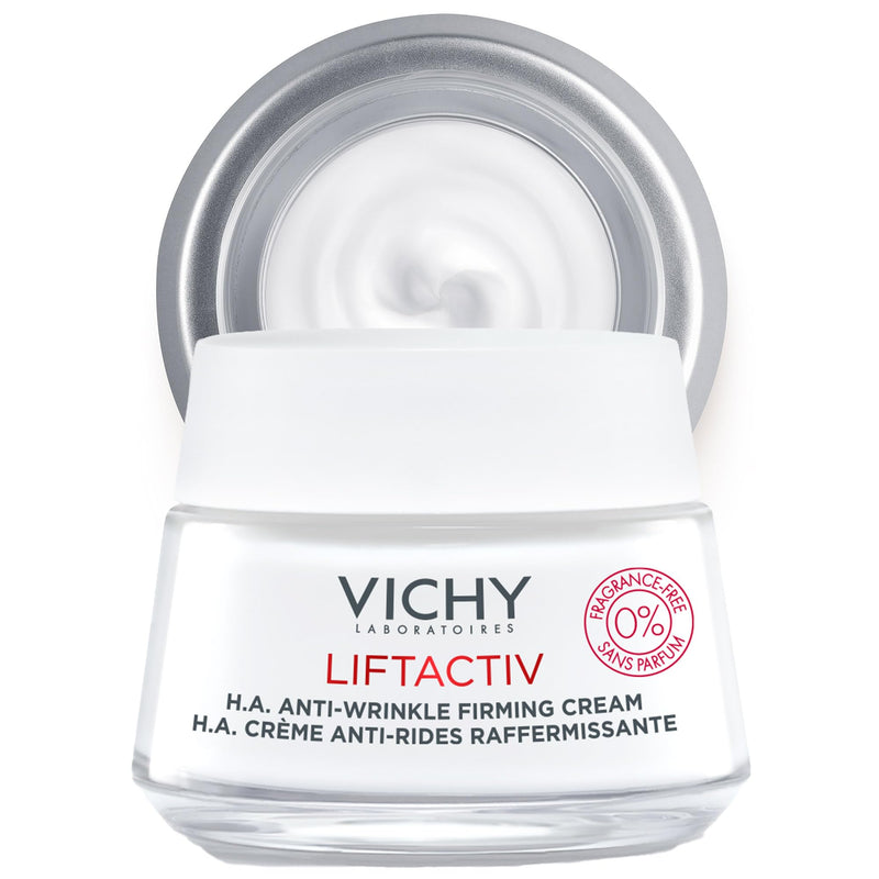 Vichy LiftActiv H.A. Anti-Wrinkle Firming Cream, Anti Aging Face Cream With Vitamin C & Hyaluronic Acid, Smoothing & Firming For Wrinkles, Visibly Plumps Skin & Improves Radiance Fragrance Free