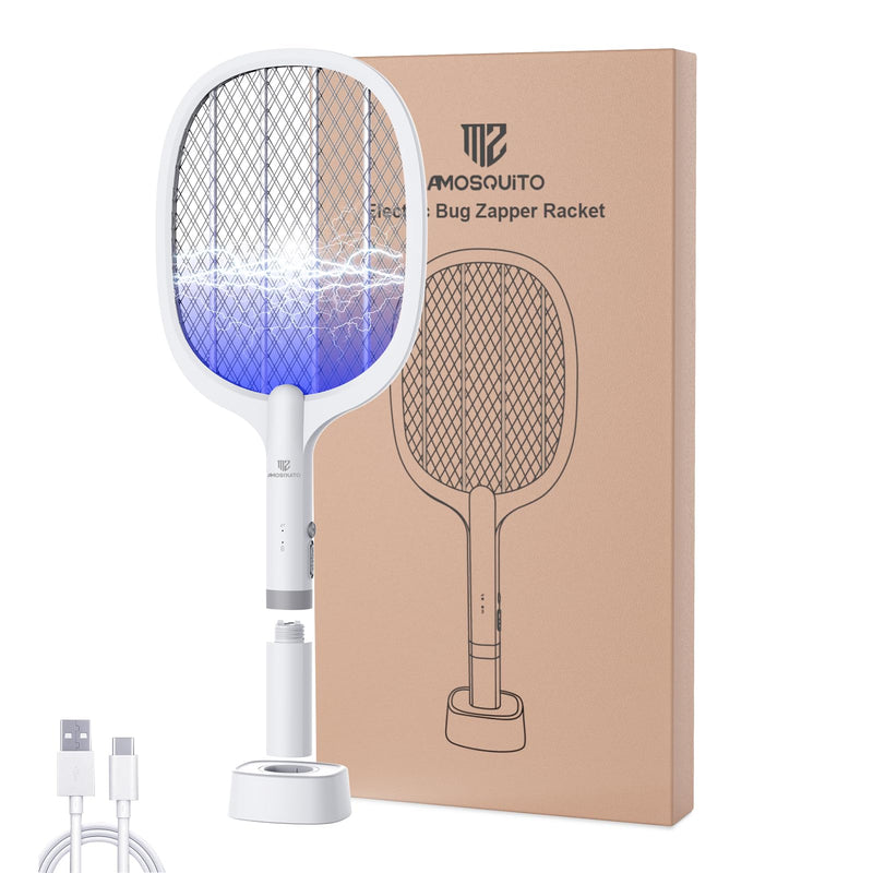 [Australia] - Bug Zapper Racket, Electric Fly Swatter Rechargeable Mosquito Zapper for Indoor and Outdoor - 2000mAh (1 Pack, 2000 mAh) 1 Pack, 2000 mAh 