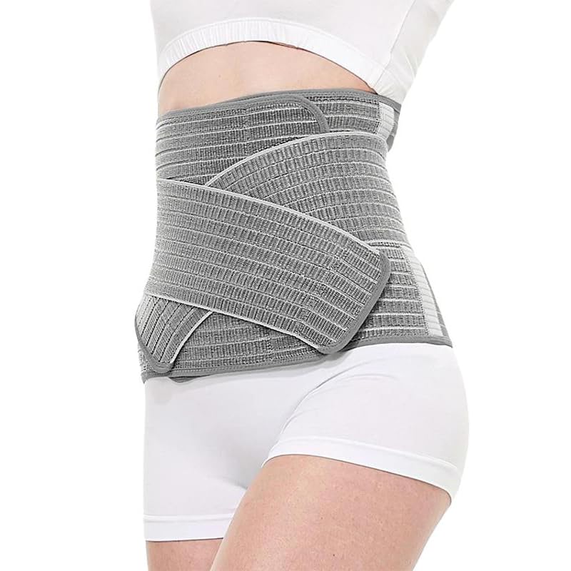 Mama Sue's Postpartum Recovery Belly Wrap Waistband or Post Surgical Adjustable Girdle, Great for Back Pain and Abdominal Compression (Small/Medium) Small/Medium