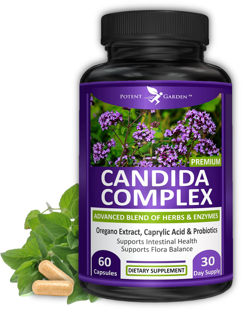 [Australia] - Candida Complex - Oregano and Caprylic Acid Blend, Gut Flora Balance Complex, Intestinal Health & Immune Support with Herbs & Probiotics, Gut Health Supplements for Women & Men 60 Count 