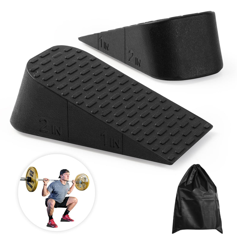 [Australia] - Squat Wedge Elevated Squats Block: Portable Knees Over Toes Ergonomic Equipment Calf Raise Exercise Platform for Full Range of Motion Improve Strength Stability and Mobility M-Size 