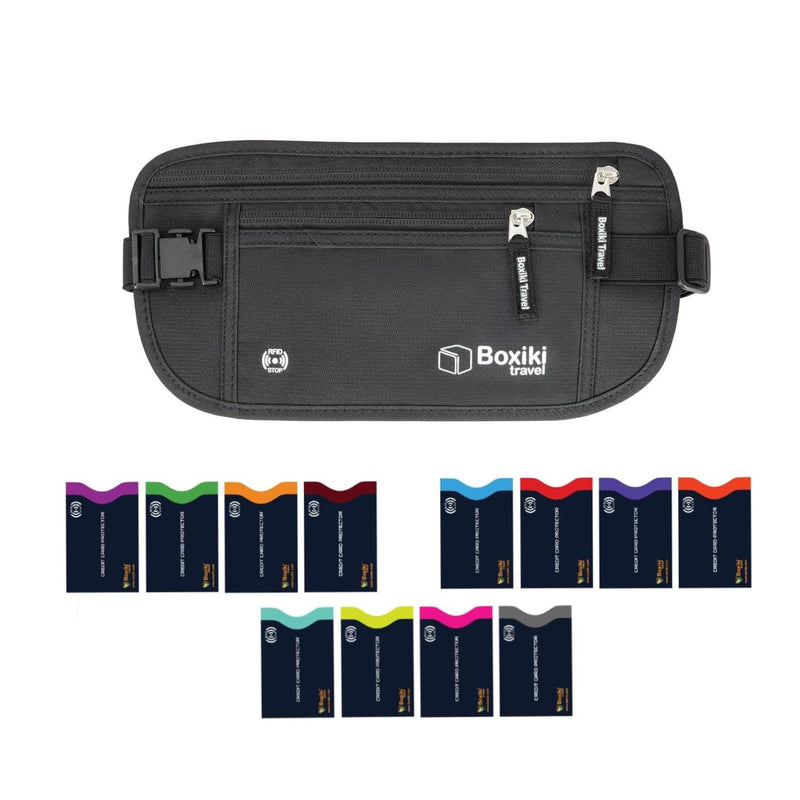 Ultimate Travel Security Bundle - RFID Blocking Sleeves and Money Belt Set for Unparalleled Protection.