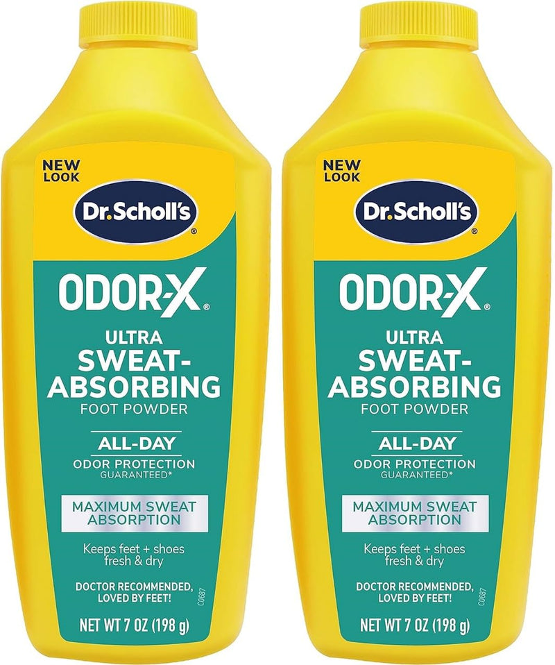 [Australia] - Dr. Scholl's ULTRA-SWEAT ABSORBING FOOT POWDER, 7 oz // Maximum Sweat Absorption, All-Day Odor Protection, Keeps Feet Fresh & Dry - Pack of 2 